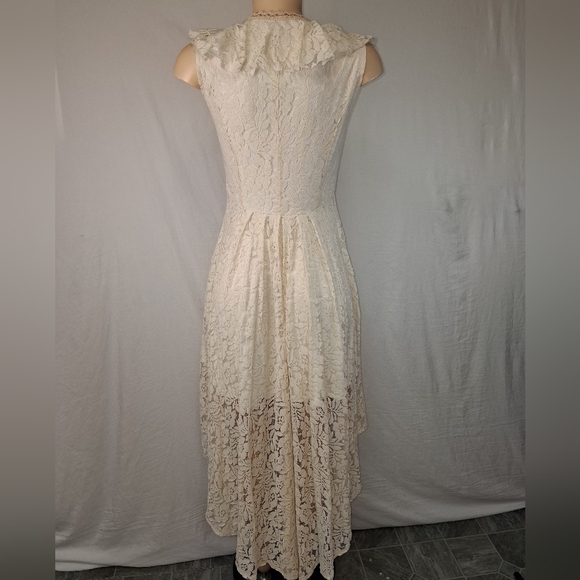 Ryu Cream Lace High Low Dress Size S - Picture 9 of 16